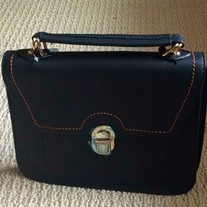 Black crossbody handbag